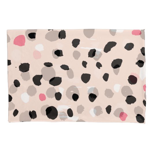 penseelstreken van inkt: artistieke structuur kussensloop (Voorkant)