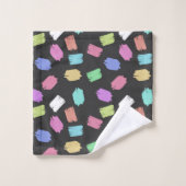 Penseelstreken verven, kleurrijke penseelstreken bad handdoek (Wasdoekje)
