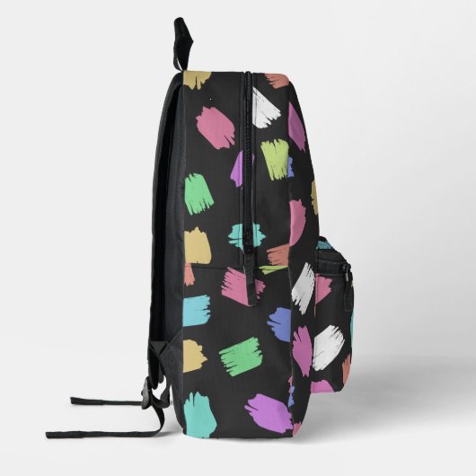 Penseelstreken verven, kleurrijke penseelstreken bedrukte rugzak (Links)