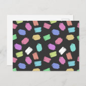 Penseelstreken verven, kleurrijke penseelstreken briefkaart (Voorkant / Achterkant)