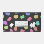 Penseelstreken verven, kleurrijke penseelstreken bureaumat (Keyboard & Muis)