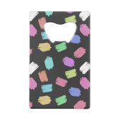 Penseelstreken verven, kleurrijke penseelstreken creditkaart flessenopener (Achterkant)