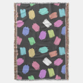 Penseelstreken verven, kleurrijke penseelstreken deken (Voorkant Verticaal)