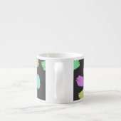 Penseelstreken verven, kleurrijke penseelstreken espresso kop (Achterkant)