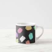 Penseelstreken verven, kleurrijke penseelstreken espresso kop (Rechts)