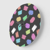 Penseelstreken verven, kleurrijke penseelstreken grote klok (Hoek)