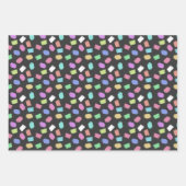 Penseelstreken verven, kleurrijke penseelstreken inpakpapier vel (Voorkant 3)