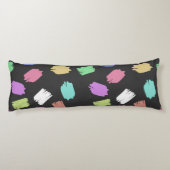 Penseelstreken verven, kleurrijke penseelstreken lichaamskussen (Achterkant)