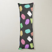 Penseelstreken verven, kleurrijke penseelstreken lichaamskussen (Achterkant (Verticaal))