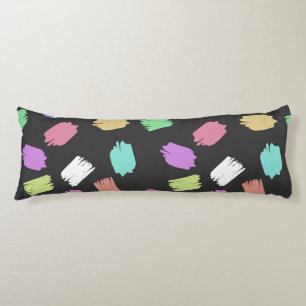 Penseelstreken verven, kleurrijke penseelstreken lichaamskussen