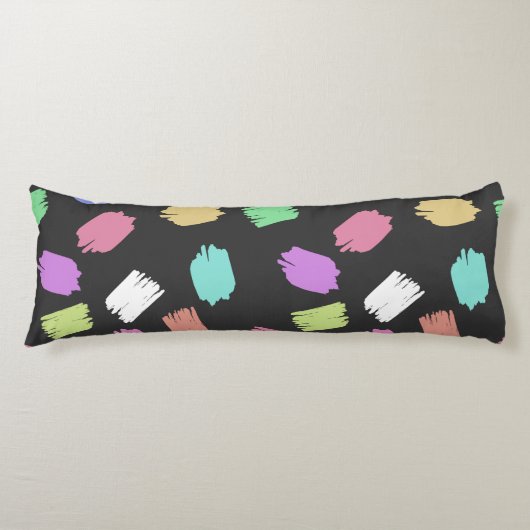 Penseelstreken verven, kleurrijke penseelstreken lichaamskussen (Voorkant)