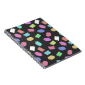 Penseelstreken verven, kleurrijke penseelstreken notitieboek (Rechterzijde)