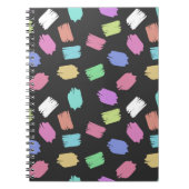 Penseelstreken verven, kleurrijke penseelstreken notitieboek (Voorkant)