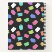 Penseelstreken verven, kleurrijke penseelstreken notitieboek (Achterkant)