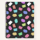 Penseelstreken verven, kleurrijke penseelstreken notitieboek (Voorkant)