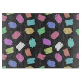 Penseelstreken verven, kleurrijke penseelstreken snijplank (Voorkant)