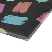 Penseelstreken verven, kleurrijke penseelstreken snijplank (Hoek)