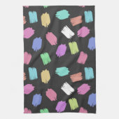 Penseelstreken verven, kleurrijke penseelstreken theedoek (Verticaal)