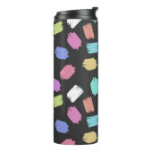 Penseelstreken verven, kleurrijke penseelstreken thermosbeker (Gedraaid links)