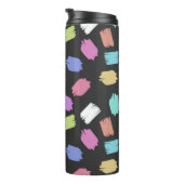 Penseelstreken verven, kleurrijke penseelstreken thermosbeker (Geroteerd rechts)