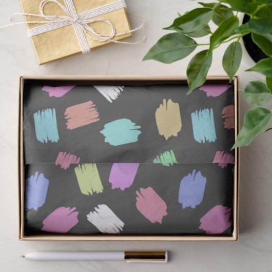 Penseelstreken verven, kleurrijke penseelstreken tissuepapier (Geschenk)