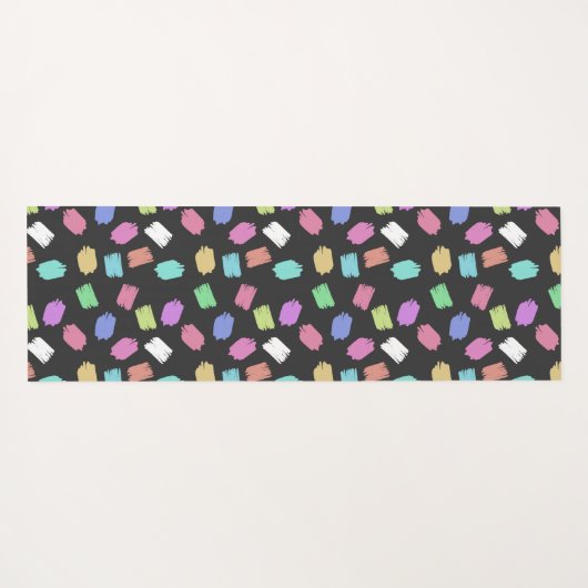 Penseelstreken verven, kleurrijke penseelstreken yogamat (Achterkant (horizontaal))