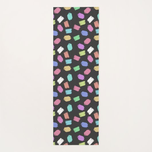 Penseelstreken verven, kleurrijke penseelstreken yogamat (Achterkant)