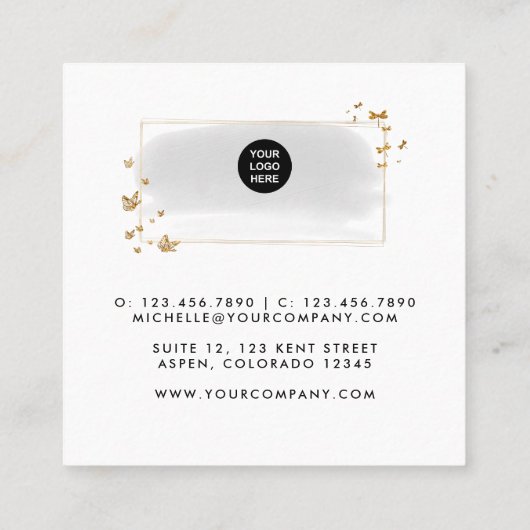 Penseelstreken - Visitekaartje van de Doodle Squar (Achterkant)