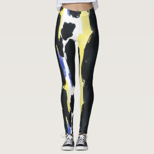 Penseelstreken voor abstracte Waterverven Leggings