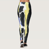 Penseelstreken voor abstracte Waterverven Leggings (Achterkant)