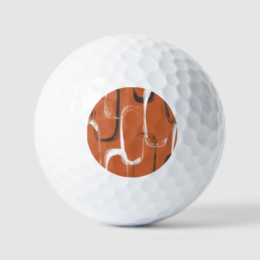 Penseelstructuur: naadloze Oranje achtergrond Golfballen (Voorkant)