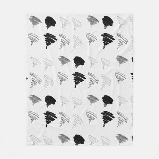 Penseeltest patroonmandje fleece deken (Voorkant)