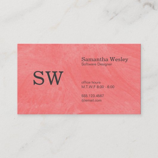 Penseeltextuur (guave) visitekaartje (Voorkant)