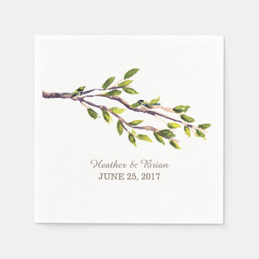 Penseeltvertakkingen Wedding Paper Napkins Servet (Voorkant)