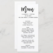 Penseeltypografie Menu (Voorkant / Achterkant)