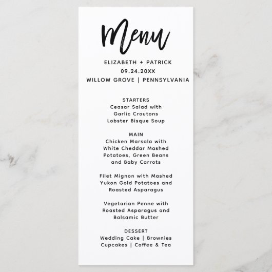 Penseeltypografie Menu (Voorkant)