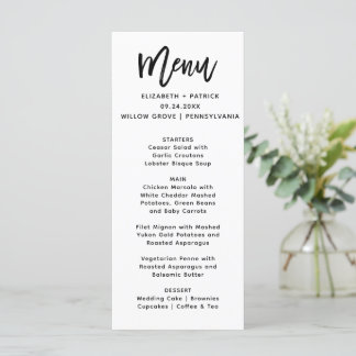 Penseeltypografie Menu