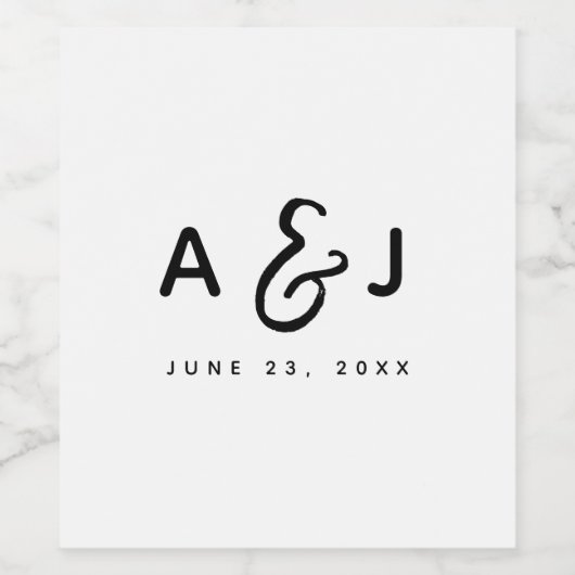 Penseeltypografie Wijn Etiket (Enkel label)