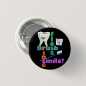 Penseeluiteinde Rinse SMILE Ronde Button 3,2 Cm (Voorkant /achterkant)