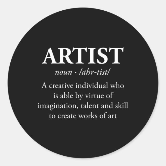 Penseelverf, zelfstandig naamwoord ronde sticker (Voorkant)