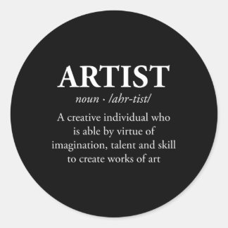 Penseelverf, zelfstandig naamwoord ronde sticker