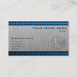 Penseelvormig, metaal-achtig accordeon visitekaartje