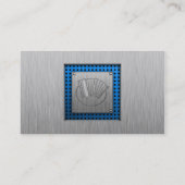 Penseelvormig, metaal-achtig accordeon visitekaartje (Achterkant)