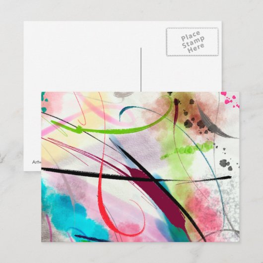 Penselen Briefkaart (Voorkant / Achterkant)