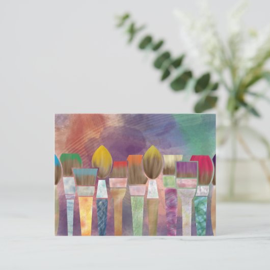 penselen briefkaart (Staand voorkant)