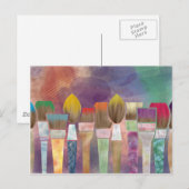 penselen briefkaart (Voorkant / Achterkant)