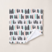 Penselen en inktlijnpatroon bad handdoek (Wasdoekje)