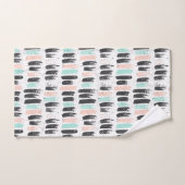 Penselen en inktlijnpatroon bad handdoek (Handdoek)