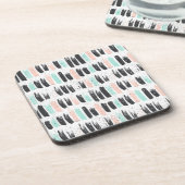 Penselen en inktlijnpatroon bier onderzetter (Linkerzijde)