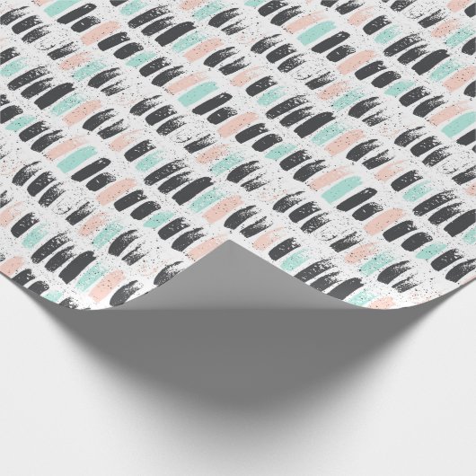 Penselen en inktlijnpatroon cadeaupapier (Hoek)